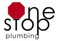 One Stop Plumbing logo used in the website in black and red