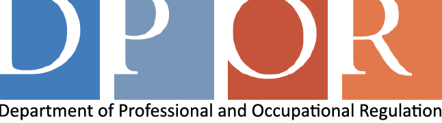 DPOR Virginia Department of Professional Occupation and Regulation logo